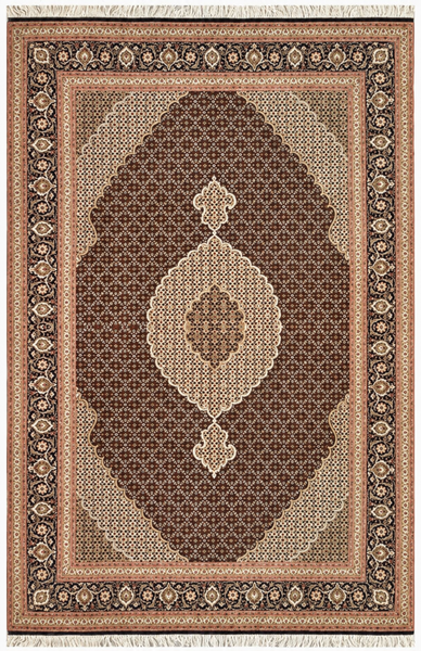 14617 - Tabriz Persian Hand-knotted Authentic/Traditional Carpet/Rug Silk-made Signed-piece/Size/: 10'4" x 6'7"/ 315cm x 201cm
