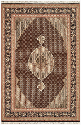14617 - Tabriz Persian Hand-knotted Authentic/Traditional Carpet/Rug Silk-made Signed-piece/Size/: 10'4" x 6'7"/ 315cm x 201cm