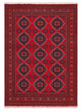 27909- Khal Mohammad Hand-Knotted/Handmade Afghan Rug/Carpet/Traditional/Authentic/Size: 9'6" x 6'7"/290cm x 201cm