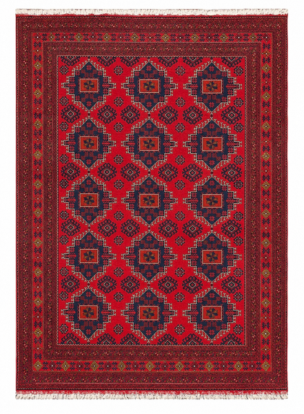 27909- Khal Mohammad Hand-Knotted/Handmade Afghan Rug/Carpet/Traditional/Authentic/Size: 9'6" x 6'7"/290cm x 201cm