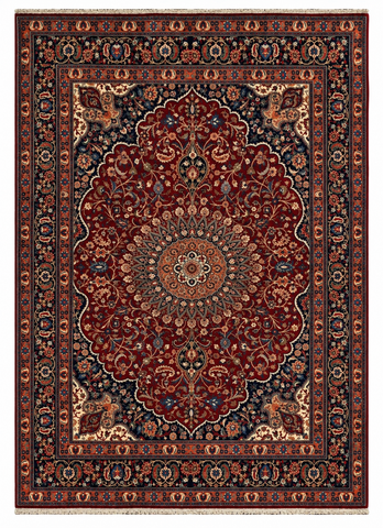 27322-Moud Handmade /Hand-Knotted Persian Rug/Traditional/Carpet Authentic/ Size: 9'8" x 6'6" /300cm x 198cm