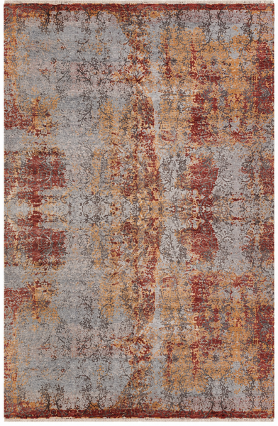 24854- Damask Hand-Knotted/Handmade Indian Rug/Carpet Modern Authentic / Size: 13'2" x 10'0"/401cm x 305cm
