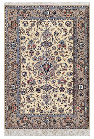 27133- Isfahan Persian Hand-Knotted Authentic/Traditional Carpet/Rug/ Size: 5'7" x 3'10"/170cmx 117cm