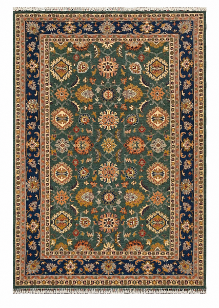 27906- Royal Chobi Ziegler Afghan Hand-Knotted Contemporary/Traditional/Size: 9'3" x 6'5"/282cmx 196cm