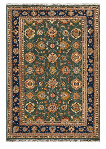 27906- Royal Chobi Ziegler Afghan Hand-Knotted Contemporary/Traditional/Size: 9'3" x 6'5"/282cmx 196cm