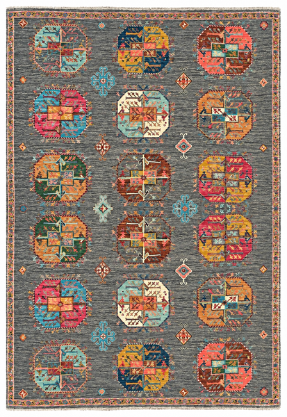 23902 - Royal Chobi Ziegler Afghan Hand-Knotted Contemporary/Traditional /Size: 9'11" x 6'8"/302cm x 203cm