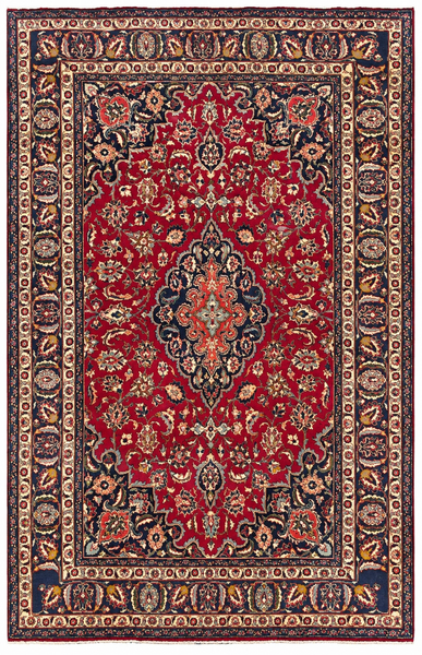 25750-Kashan Hand-Knotted/Handmade Persian Rug/Carpet Traditional/Authentic/Size: 10'0" x 6'4"/305cm x 193cm