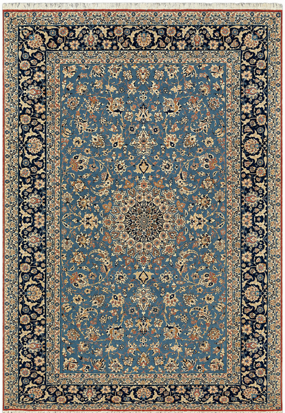 27972- Isfahan Persian Hand-Knotted Authentic/Traditional Carpet/Rug/ Size: 11'6" x 6'9"/351cm x 206cm