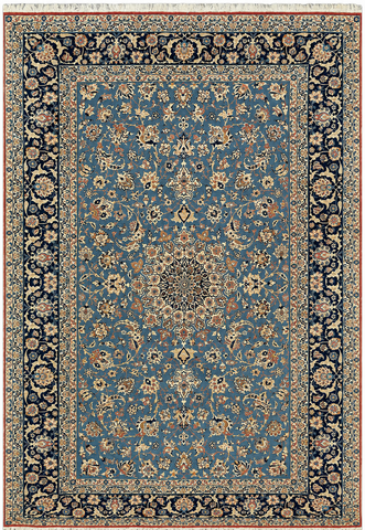 27972- Isfahan Persian Hand-Knotted Authentic/Traditional Carpet/Rug/ Size: 11'6" x 6'9"/351cm x 206cm
