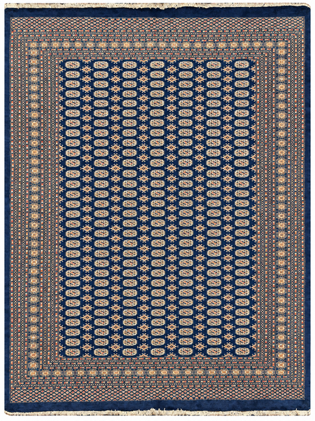 27626-Bokhara Hand-Knotted/Handmade Pakistani Rug/Carpet Tribal/Nomadic Authentic/ Size: 12'1" x 9'1"/368cm ×277cm