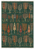 27794-Chobi Ziegler Handmade/Hand-knotted Afghan Rug/Carpet Tribal/Nomadic Authentic/ Size:  9'8" x 6'9" / 295cm x 206cm