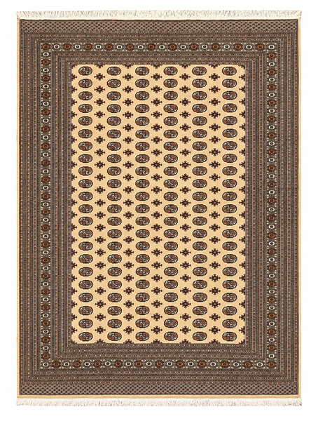 27627-Bokhara Hand-Knotted/Handmade Pakistani Rug/Carpet Tribal/Nomadic Authentic/ Size: 12'2" x 9'1"/371cm ×277cm