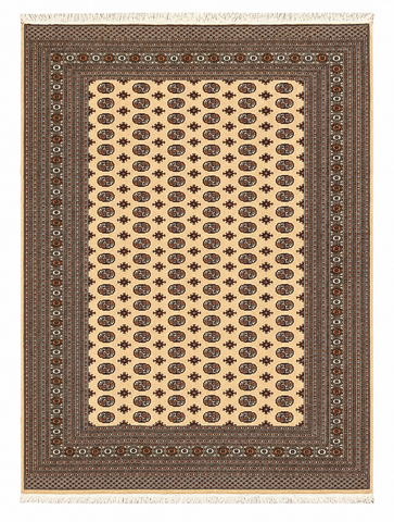 27627-Bokhara Hand-Knotted/Handmade Pakistani Rug/Carpet Tribal/Nomadic Authentic/ Size: 12'2" x 9'1"/371cm ×277cm
