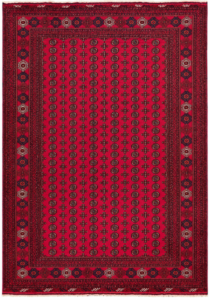 25826-Turkmen Hand-Knotted/Handmade Persian Rug/Carpet Traditional/Authentic/ Size: 9'7" x 6'8"/292cm x 203cm