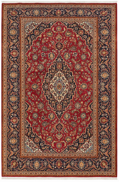 25763-Kashan Hand-Knotted/Handmade Persian Rug/Carpet Traditional/Authentic/Size: 9'10" x 6'3"/300cm x 191cm