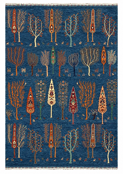 27812-Chobi Ziegler Handmade/Hand-knotted Afghan Rug/Carpet Tribal/Nomadic Authentic/ Size: 9'8" x 6'7" / 295cm x 201cm