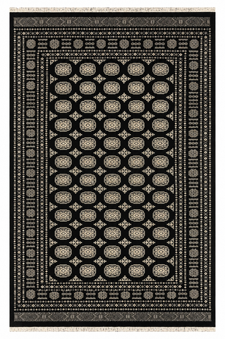 27591-Bokhara Hand-Knotted/Handmade Pakistani Rug/Carpet Tribal/Nomadic Authentic/ Size: 8'9" x 6'0"/267 cm × 183 cm