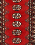 27630-Bokhara Hand-Knotted/Handmade Pakistani Rug/Carpet Tribal/Nomadic Authentic/ Size: 15'8" x 2'6"/478cm ×76cm