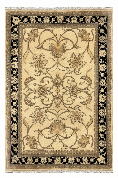 27238-Sarough Hand-Knotted/Handmade Persian Rug/Carpet Traditional Authentic/ Size: 6'4"x 4'2"/192cm x 128cm