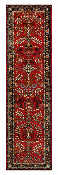 27307-Sarough Hand-Knotted/Handmade Persian Rug/Carpet Traditional Authentic/ Size: 10'3"x 2'9"/313cm x 83cm