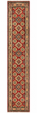 27804-Kazak Hand-Knotted/Handmade Afghan Rug/Carpet Tribal/Nomadic Authentic/ Size:12'6" x 2'6" / 381cm x 76cm/381m x 76cm