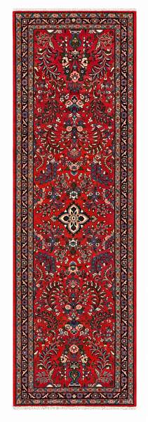 27338-Sarough Hand-Knotted/Handmade Persian Rug/Carpet Traditional Authentic/ Size: 9'2"x 2'8"/279cm x 82cm