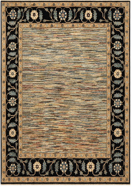 21774 - Chobi Ziegler Hand-Knotted/Handmade Afghan Rug/Carpet Modern Authentic/Size: 6'9" x 4'9"/ 206cm x 145cm