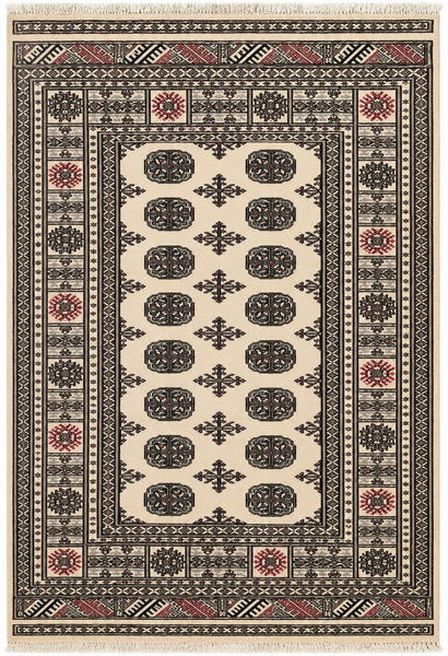 25054-Royal Bokhara Hand-Knotted/Handmade Pakistani Rug/Carpet Tribal/Nomadic Authentic/ Size: 5'10" x 4'1"/178cm x 124cm