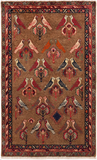 24254 - Shiraz Hand-Knootted/Handmade Persian Rug/Carpet Tribal/Nomadic Authentic/Size: 6'9" x 4'1" / 206cm x 124cm