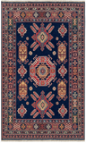 25319-Kazak Hand-Knotted/Handmade Afghan Rug/Carpet Tribal/Nomadic Authentic/ Size: 6’8” x 5’0”/203cm x 152cm