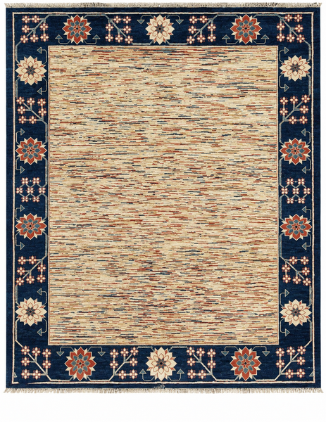 21772 - Chobi Ziegler Hand-Knotted/Handmade Afghan Rug/Carpet Modern Authentic/Size: 6'4" x 4'8"/ 193cm x 142cm
