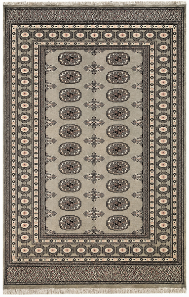 25047-Bokhara Hand-Knotted/Handmade Pakistani Rug/Carpet Tribal/Nomadic Authentic/ Size: 6'4" x 4'0"/193cm x 122cm