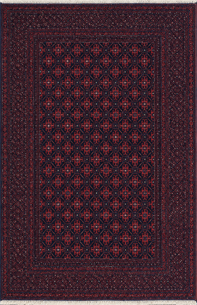 24342-Balutch Hand-Knotted/Handmade Persian Rug/Carpet Tribal/Nomadic Authentic/ Size: 6'1" x 3'11" / 185cm x 119cm
