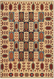 22729 - Kazak Hand-Knotted/Handmade Afghan Tribal/Nomadic Authentic/Size: 7'3" x 4'11"/ 221cm x 150cm