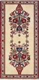 23065- Abadeh Hand-Knotted/Handmade Persian Rug/Tribal/Nomadic/Carpet Authentic/Size: 3'10" x 1'10"/ 117cm x 56cm
