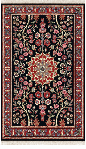 26752-Sarough Hand-Knotted/Handmade Persian Rug/Carpet Traditional Authentic/ Size: 3'7"x 2'4"/109cm x 71cm