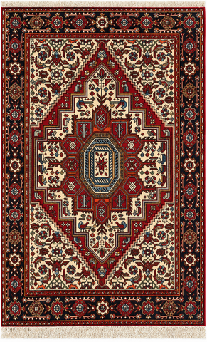 24095-Bidjar Handmade/Hand-Knotted Persian Rug/Traditional/Carpet Authentic / Size : 4'4" x 2'7"/132cm x 79cm