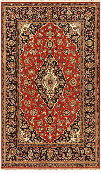 22856 - Kashan Handmade/Hand-Knotted Persian Rug/Carpet Authentic/Size: 7'1" x 4'3"/ 216cm x 130cm