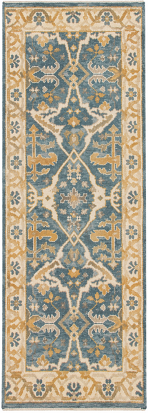 26812- Royal Ushak Hand-Knotted/Handmade Indian Rug/Carpet Traditional/Authentic/Size: 6'1" x 2'7"/185cm x 79cm