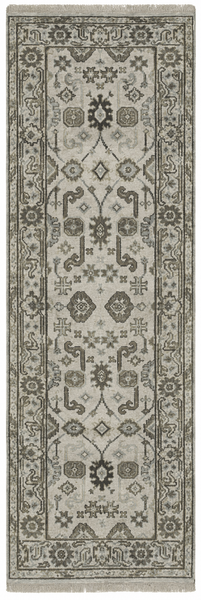 27164- Royal Ushak Hand-Knotted/Handmade Indian Rug/Carpet Traditional/Authentic/Size: 8'0" x 2'7"/244cm x 79cm