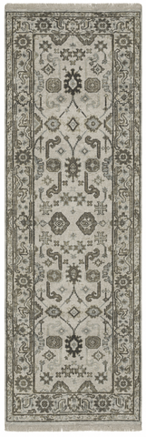 27164- Royal Ushak Hand-Knotted/Handmade Indian Rug/Carpet Traditional/Authentic/Size: 8'0" x 2'7"/244cm x 79cm