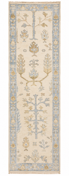 27151- Royal Ushak Hand-Knotted/Handmade Indian Rug/Carpet Traditional/Authentic/Size:7'10" x 2'8"/239cm x 81cm