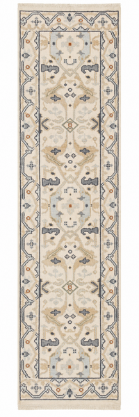 27173- Royal Ushak Hand-Knotted/Handmade Indian Rug/Carpet Traditional/Authentic/Size: 9'5" x 2'6"/287cm x 76cm