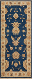 22304 - Chobi Ziegler Hand-knotted/Handmade Afghan Rug/Carpet Traditional Authentic/Size: 6'1" x 2'6"/ 185cm x 76cm