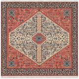 15478 - Abadeh Hand-Knotted/Handmade Persian Rug/Carpet Tribal/Nomadic Authentic/ Size: 8'2" x 8'1"/249cm x 246cm
