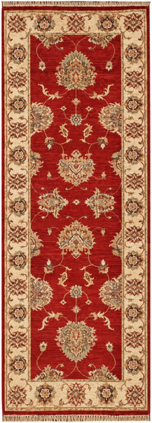 22314 - Chobi Ziegler Hand-knotted/Handmade Afghan Rug/Carpet Traditional Authentic/Size: 6'0" x 2'1"/ 183cm x 64cm