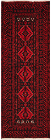 27879- Royal Balutch Persian Hand-knotted Authentic/Nomadic/Tribal Rug/Carpet/ Size: 10'3" x 3'4"/312cm x 102cm