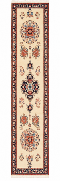 24866- Mashad Handmade/Hand-Knotted Persian Rug/Traditional/Carpet Authentic/ Size: 13'1" x 2'11"/399cm x 89cm
