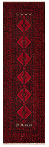 27112- Royal Balutch Persian Hand-knotted Authentic/Nomadic/Tribal Rug/Carpet/ Size: 9'10" x 3'0"/300cm x 91cm