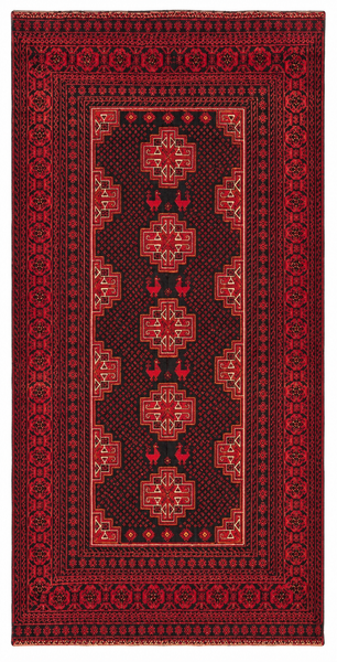 27887- Balutch Persian Hand-knotted Authentic/Nomadic/Tribal Rug/Carpet/ Size: 9'9" x 4'7"/297cm x 140cm